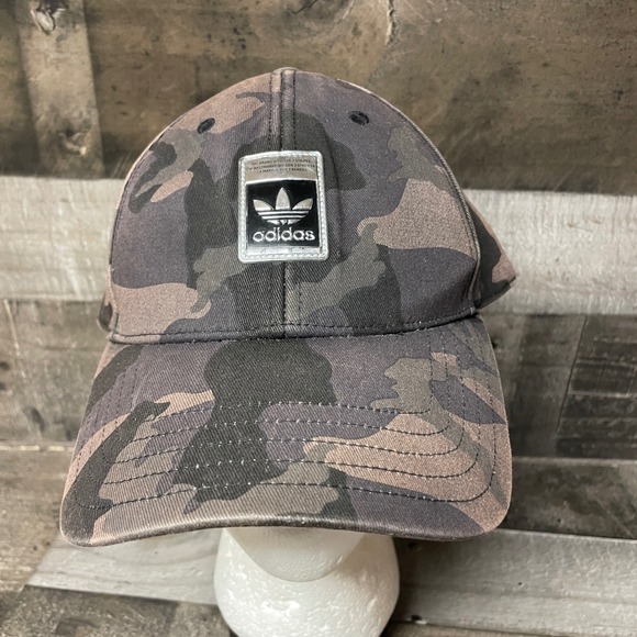 adidas Other - Adidas Camouflage Hat Cap Metal Logo Adjustable Strapback Casual Outdoors